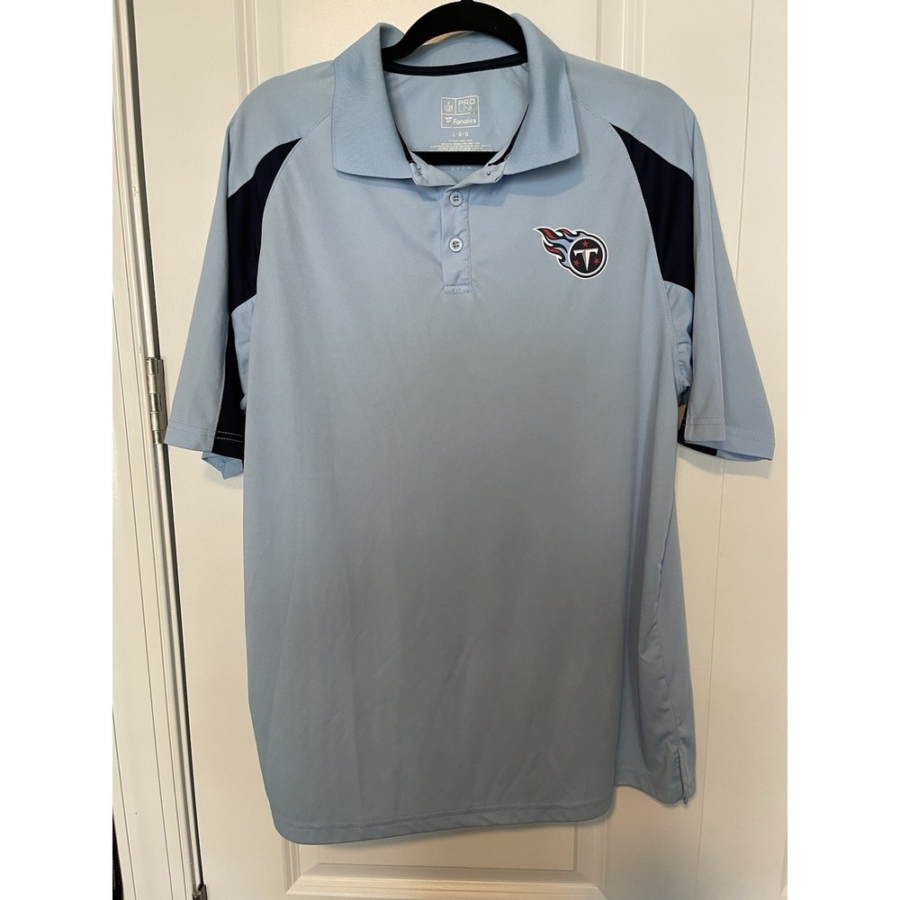 Tennessee Titans Men's Fanatics  Polo Shirt Large Blue